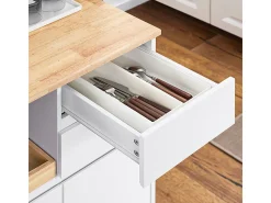 SoBuy armário de cozinha, carrinho de cozinha, carrinho de cozinha com rodas FKW123-WN