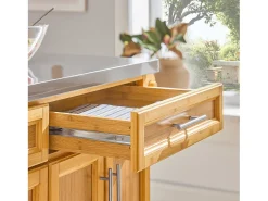 SoBuy armário de cozinha, carrinho de cozinha, carrinho de cozinha com rodas FKW69-N