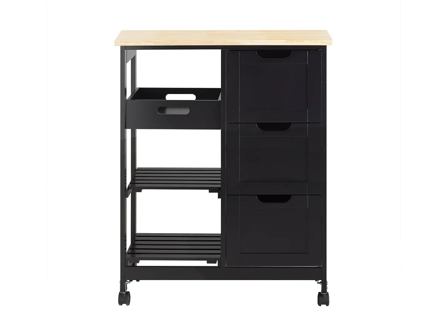 SoBuy armário de cozinha, carrinho de cozinha, carrinho de cozinha com rodas FKW79-SCH