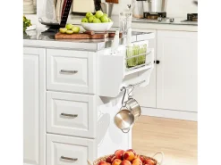 SoBuy armário de cozinha, carrinho de cozinha, carrinho de cozinha com rodas FKW41-ST