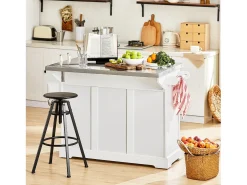 SoBuy armário de cozinha, carrinho de cozinha, carrinho de cozinha com rodas FKW41-ST
