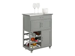 SoBuy armário de cozinha, carrinho de cozinha, carrinho de cozinha com rodas FKW45-HG