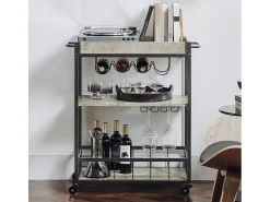 SoBuy armário de cozinha, carrinho de cozinha, carrinho de cozinha com rodas FKW56-HG