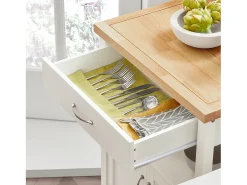 SoBuy armário de cozinha, carrinho de cozinha, carrinho de cozinha com rodas FKW22-WN