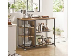 SoBuy armário de cozinha, carrinho de cozinha, carrinho de cozinha com rodas SVW18-F