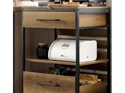 SoBuy armário de cozinha, carrinho de cozinha, carrinho de cozinha com rodas FKW118-PF