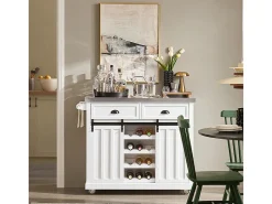 SoBuy armário de cozinha, carrinho de cozinha, carrinho de cozinha com rodas FKW94-W