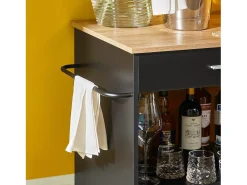 SoBuy armário de cozinha, carrinho de cozinha, carrinho de cozinha com rodas FKW113-SCH