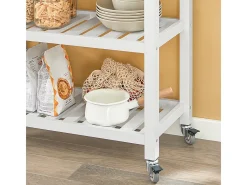 SoBuy armário de cozinha, carrinho de cozinha, carrinho de cozinha com rodas FKW68-WN