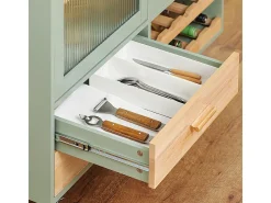 SoBuy armário de cozinha, carrinho de cozinha, carrinho de cozinha com rodas FKW114-GR