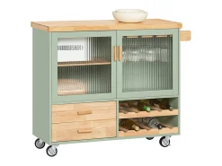 SoBuy armário de cozinha, carrinho de cozinha, carrinho de cozinha com rodas FKW114-GR