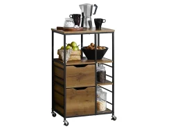 SoBuy armário de cozinha, carrinho de cozinha, carrinho de cozinha com rodas FKW111-PF