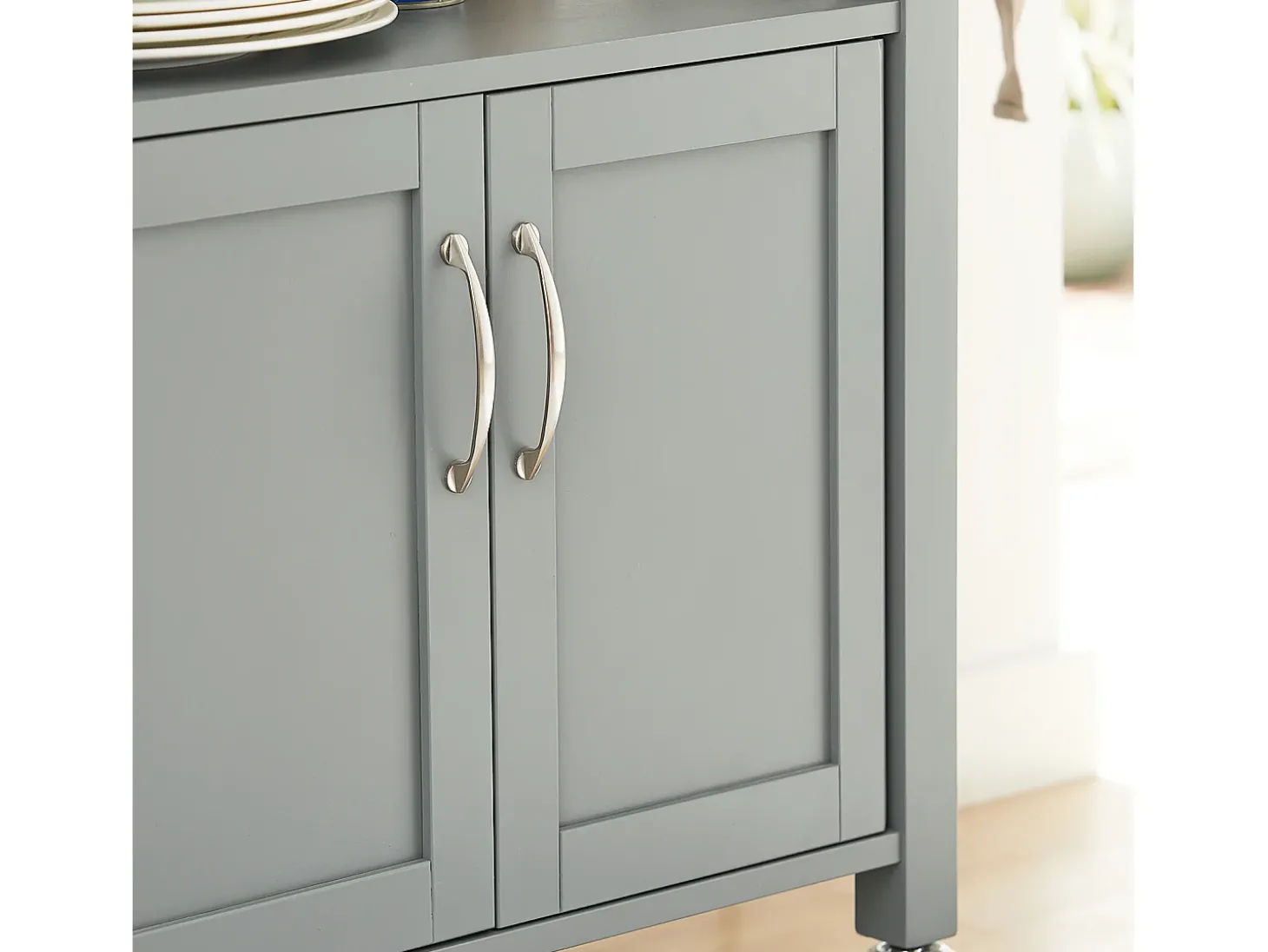 SoBuy armário de cozinha, carrinho de cozinha, carrinho de cozinha com rodas FKW22-HG