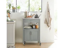 SoBuy armário de cozinha, carrinho de cozinha, carrinho de cozinha com rodas FKW22-HG