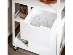SoBuy armário de cozinha, carrinho de cozinha, carrinho de cozinha com rodas FKW111-WN