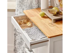 SoBuy armário de cozinha, carrinho de cozinha, carrinho de cozinha com rodas FKW45-WN