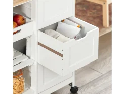 SoBuy armário de cozinha, carrinho de cozinha, carrinho de cozinha com rodas FKW79-W