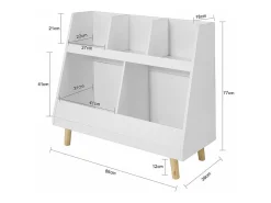 SoBuy armário de criança, armário de livros infantis, armário infantil KMB19-W