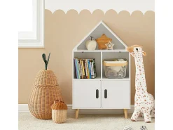 SoBuy armário de criança, armário de livros infantis, armário infantil KMB58-W