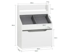 SoBuy armário de criança, armário de livros infantis, armário infantil KMB71-W