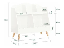 SoBuy armário de criança, armário de livros infantis, armário infantil KMB100-W