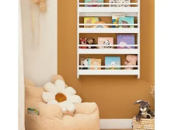 SoBuy armário de criança, armário de livros infantis, armário infantil KMB08-K-W