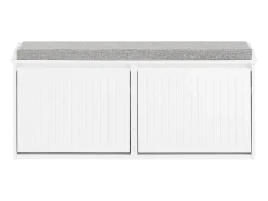 SoBuy Armário de sapatos com prateleira, banco, Banco com sapateira FSR98-XL-W