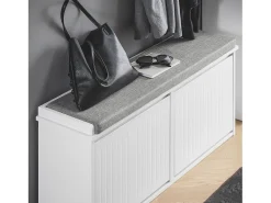 SoBuy Armário de sapatos com prateleira, banco, Banco com sapateira FSR98-XL-W