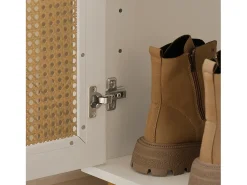 SoBuy Armário de sapatos com prateleira, banco, Banco com sapateira FSR128-W