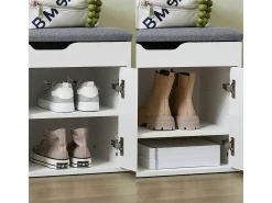 SoBuy Armário de sapatos com prateleira, banco, Banco com sapateira FSR96-W