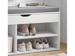 SoBuy Armário de sapatos com prateleira, banco, Banco com sapateira FSR45-HG