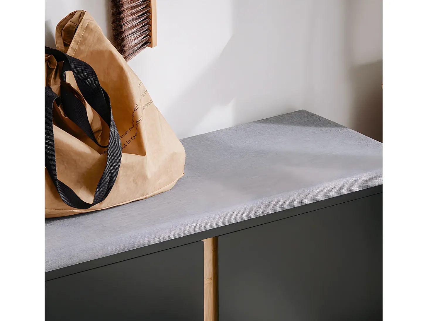 SoBuy Armário de sapatos com prateleira, banco, Banco com sapateira FSR117-SCH