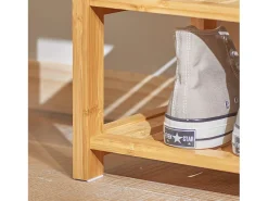 SoBuy Armário de sapatos com prateleira, banco, Banco com sapateira FSR49-N