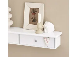 SoBuy Armário Suspenso Branco com Espelho de 43cm