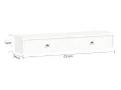 SoBuy Armário Suspenso Branco com Espelho de 43cm