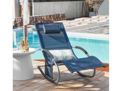 SoBuy cadeira de balanço, cadeira de jardim, cadeira de jardim exterior OGS28-NB