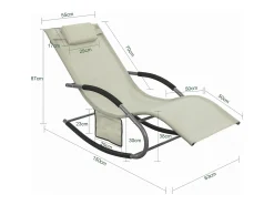 SoBuy cadeira de balanço, cadeira de jardim, cadeira de jardim exterior OGS28-MI
