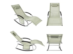 SoBuy cadeira de balanço, cadeira de jardim, cadeira de jardim exterior OGS28-MI