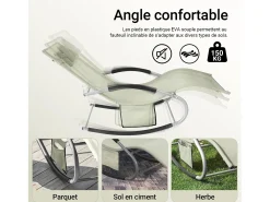 SoBuy cadeira de balanço, cadeira de jardim, cadeira de jardim exterior OGS28-MI