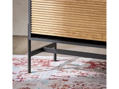 SoBuy Cómoda para hall de entrada com 1 gaveta e 2 abas para entrada, corredor e sala de estar Preto 64x40x115 cm HFSR03-SCH
