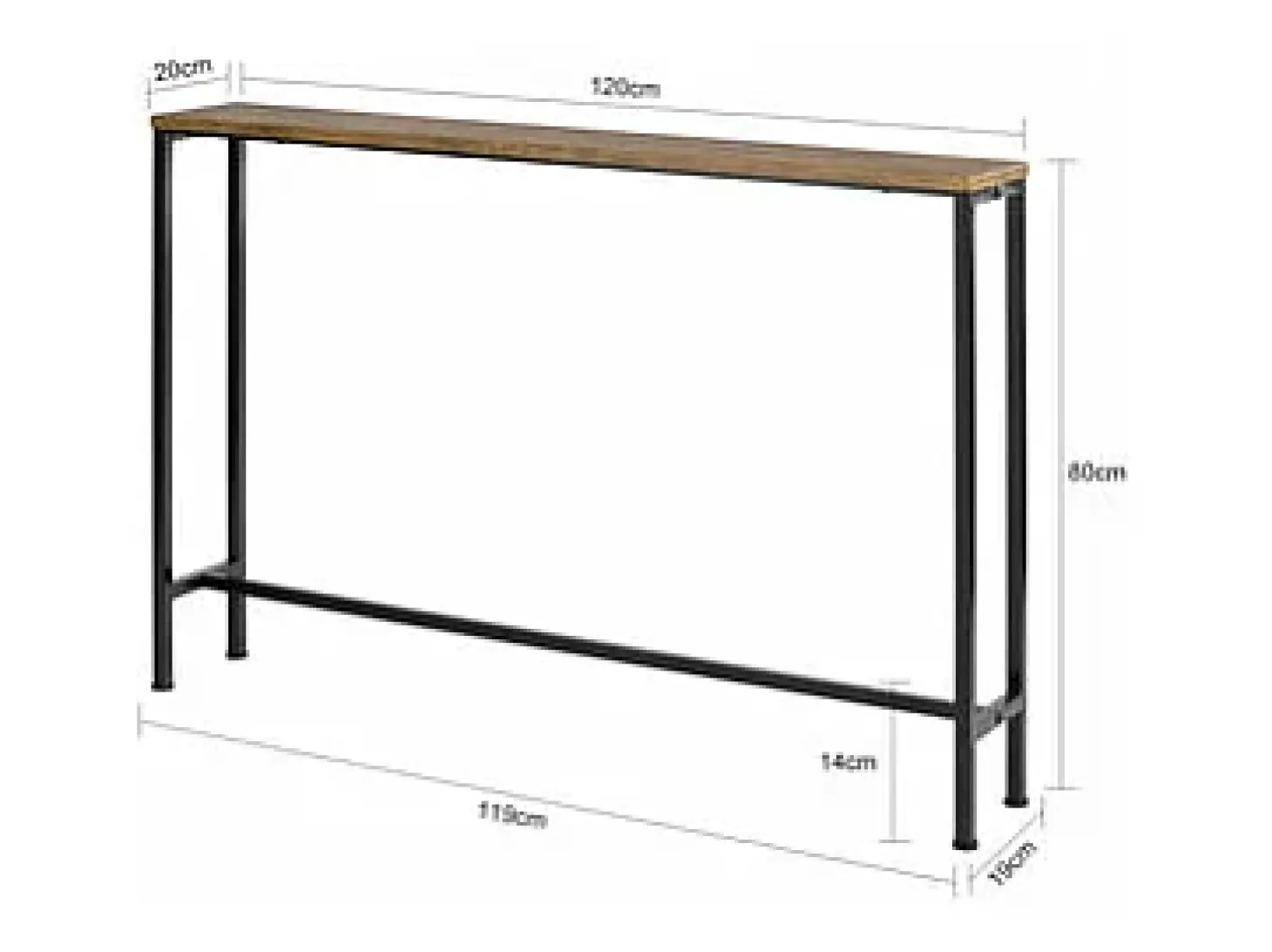 SoBuy Complexo de console, consola, Consola de entrada FSB19-XL-N