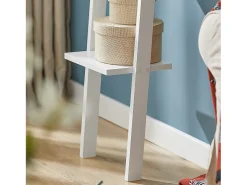 SoBuy escada de madeira, escada decorativa, escritório FRG15-W