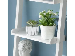 SoBuy escada de madeira, escada decorativa, escritório FRG17-W