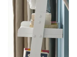 SoBuy escada de madeira, escada decorativa, escritório FRG17-W