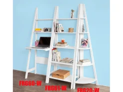SoBuy escada de madeira, escada decorativa, escritório FRG101-W