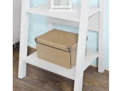 SoBuy escada de madeira, escada decorativa, escritório FRG101-W