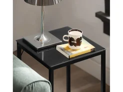 SoBuy mesa de cabeceira, mesa de café, mesa de café redonda FBT99-F