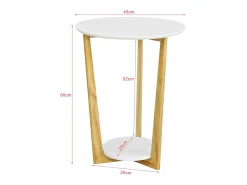 SoBuy mesa de cabeceira, mesa de café, mesa de café redonda FBT52-WN