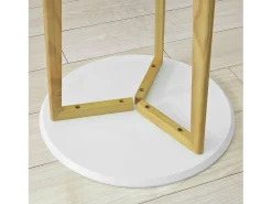 SoBuy mesa de cabeceira, mesa de café, mesa de café redonda FBT52-WN