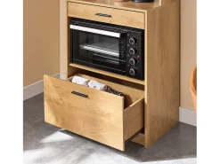 SoBuy, móvel de micro-ondas, móvel de cozinha auxiliar, móvel de buffet, FSB98-N